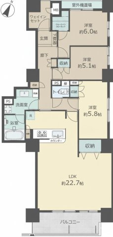 【間取り】 | アーバンビュー渚ガーデン・タワーヴィレッジ2番館
