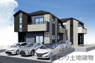 【外観】 | 茅ヶ崎市柳島2丁目  1号棟 3期 | イメージパース（完成時に現況と異なる場合は現況優先となります）