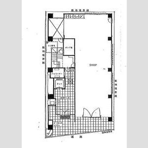 大阪市中央区材木町の店舗一部の間取り