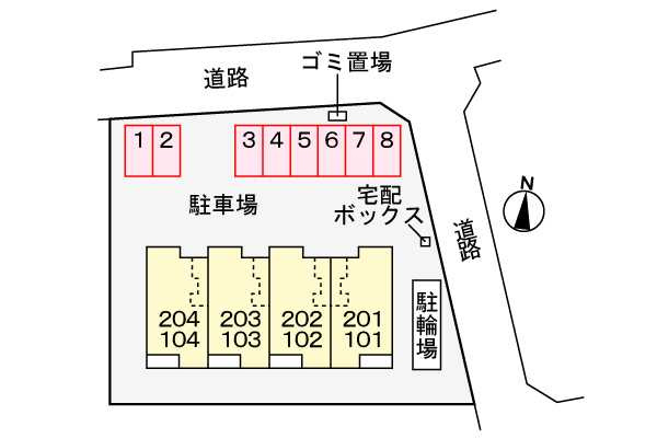 レスポールの駐車場