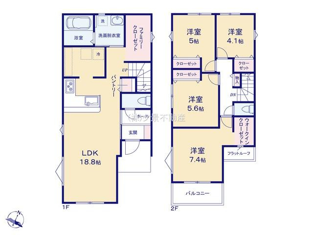 《仲介手数料無料》緑区大字三室1553-1新築一戸建てケイアイクラフトピットの間取り