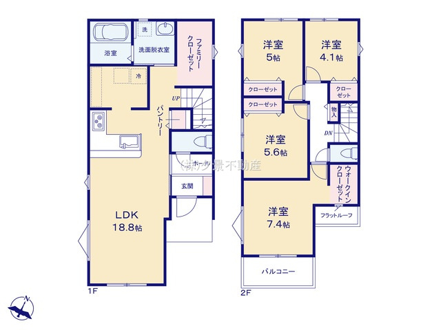 《仲介手数料無料》緑区大字三室1553-1新築一戸建てケイアイクラフトピットの間取り