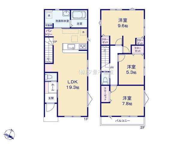 《仲介手数料無料》緑区大字三室1553-1新築一戸建てケイアイクラフトピットの間取り