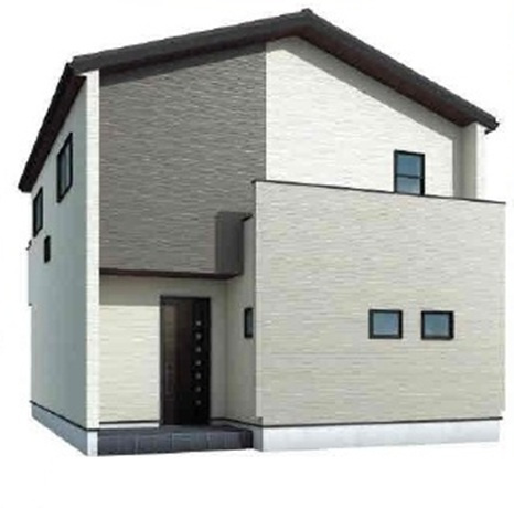 【仲介手数料無料】新築戸建　熊谷市末広4-2-3（全1棟）の外観パース