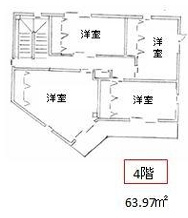 中津事務所ビルの間取り|４階