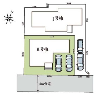 [新築住宅] さいたま市北区盆栽町 全2邸の区画図