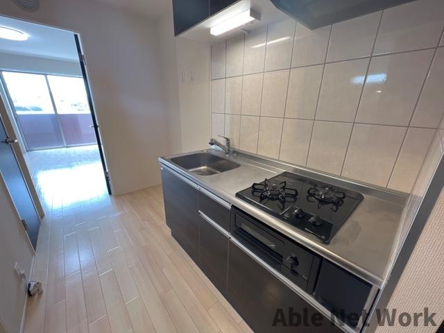 クレシアのキッチン|２口コンロ＆グリル付き