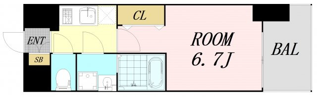 Quintet NAMBA　仲介手数料無料の間取り