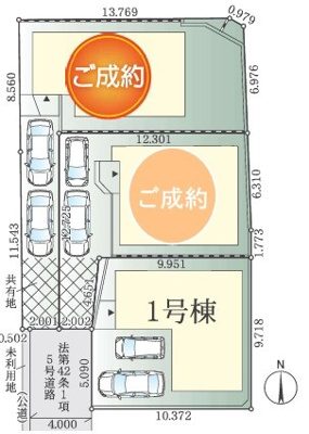 【区画図】 | 大和市福田12期 新築戸建 全3棟