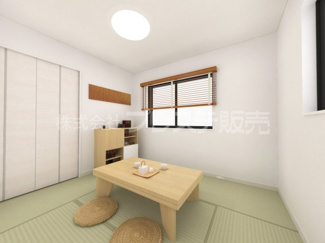 【和室】 | 大和郡山市九条町の新築一戸建 全１１区画 | ７号地和洋室完成イメージ／ゆったりとくつろげるタタミコーナーです♪
