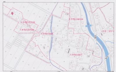 【地図】 | 黒石市飛内　小屋付き土地