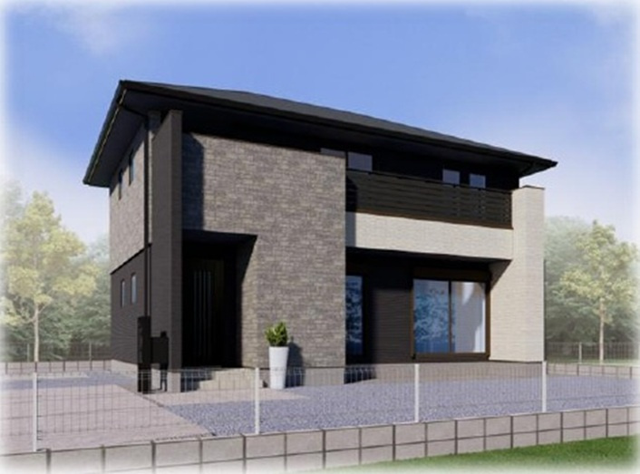 【仲介手数料無料】新築戸建　滑川町月輪大堀1601-1の外観パース