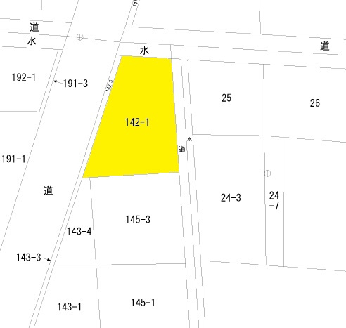 【区画図】 | 太田市中根町142-1　売地