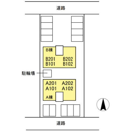 ファミールパレス　B棟の区画図