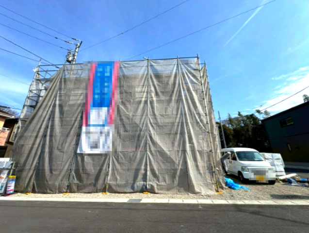 沼津市大岡第33　新築戸建　全2棟　1号棟の前面道路含む現地写真