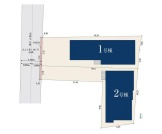 足立区中川2丁目　新築戸建て　全2棟の区画図