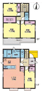 平塚市豊田宮下　全２棟A号棟の間取り