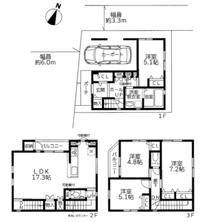 【間取り】 | 灘南通5丁目　新築戸建