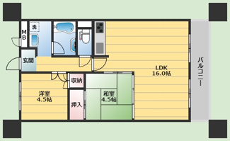 【間取り】 | グレースフルハイツ1号館