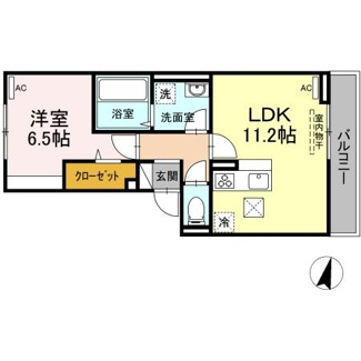 【間取り】 | D-roomあおば | 1LDK
