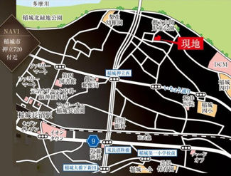 【地図】 | 【仲介手数料無料！！】稲城市押立　新築戸建て（全13棟）2号棟　5880万円 | 稲城市押立720付近