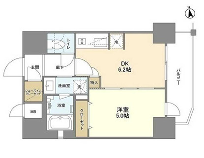 大阪市西区北堀江４丁目の賃貸マンションの間取り