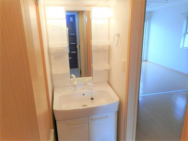 ロックスビルの洗面所|シャンプードレッサー付き