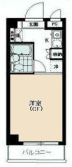 【間取り】 | ドルチェ西八王子 | ワンルームは一人暮らしに最適で家賃を抑えやすく掃除も楽な点が魅力です。生活空間がコンパクトにまとまるため、動線が短く、生活しやすいです。家具の配置も工夫次第で個性を出しやすく、自由な空間を楽しめます。