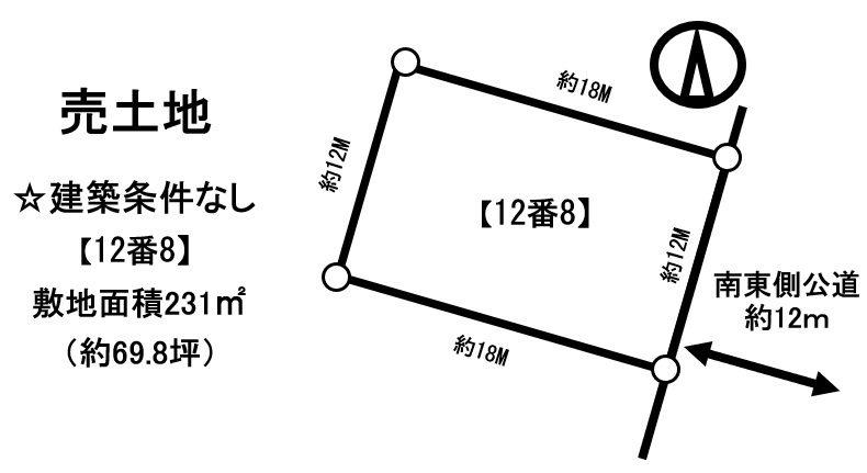 売土地　広尾町公園通北2丁目の土地図