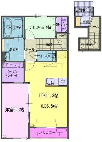ヴェルジェ畑中の間取り