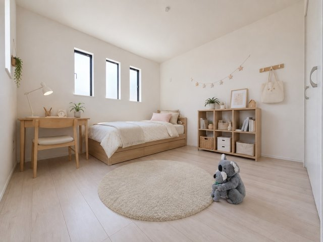 【洋室】 | 高崎市若松町　新築住宅 | ※配置されている家具はAI加工によるものです。