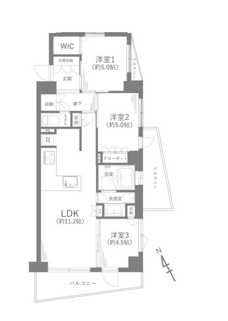 ヴェレーナ江ノ島の間取り