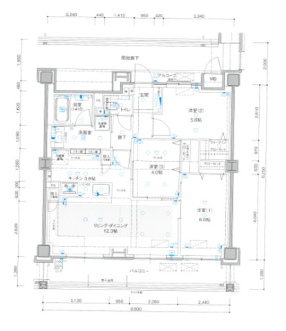 ラルステージ段原 THE MIDの間取り