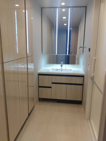 ラルステージ段原 THE MIDの洗面所|脱衣スペースもあります