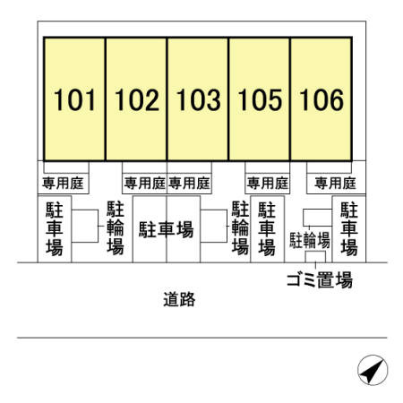 ソシアⅡの区画図