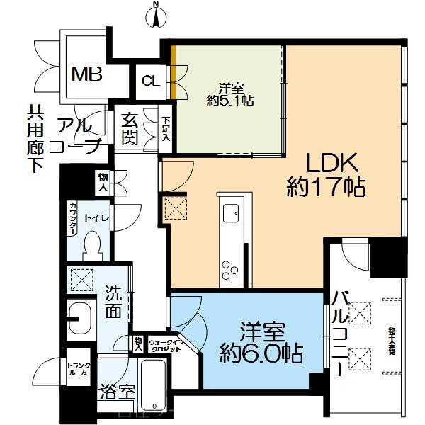 ジオタワー天六の間取り