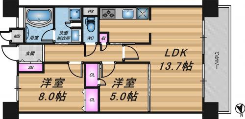 エスリード南堀江の間取り