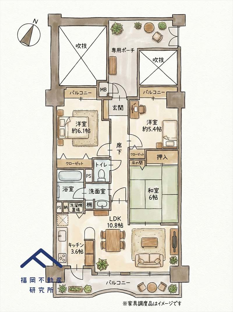 コスモ南福岡ウイングガーデンの間取り