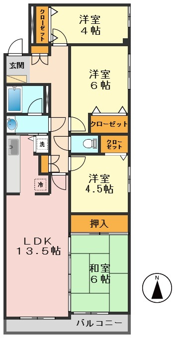 潮ハイツの間取り