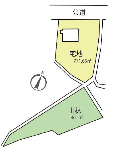 伊勢原市子易　中古戸建の区画図