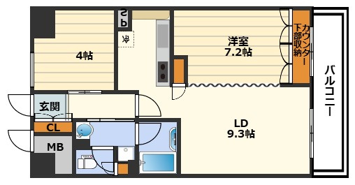 エスリード堂島の間取り