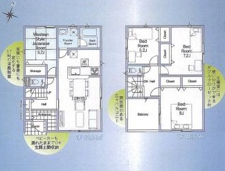 常総市水海道諏訪町第3　新築戸建　4号棟の間取り