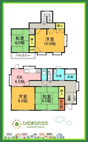 常陸太田市大森町　中古戸建の間取り|赤ちゃんスペースや客間など、多彩な用途で使用できる和室☆