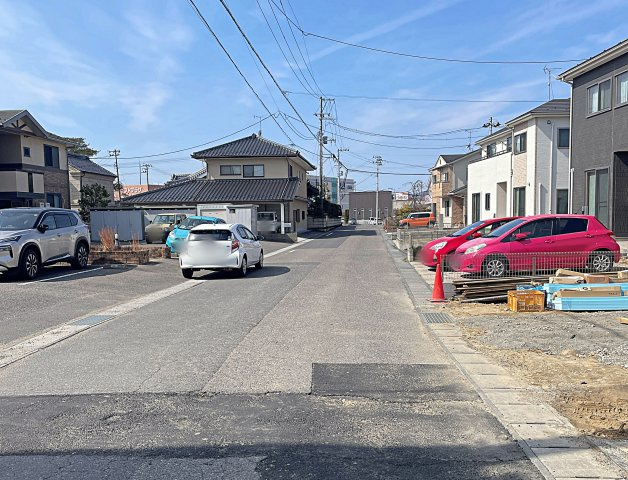 新築戸建・新築建売　郡山市八山田西第2　行健第二小・明健中の前面道路含む現地写真