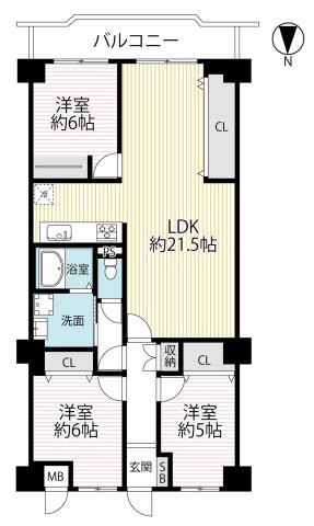 ◆２０２６年３月リフォーム完了◆駅徒歩６分◆南向き３ＬＤＫ◆藤和伏見コープの間取り