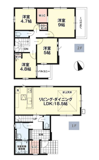 【間取り】 | 福岡市南区皿山3丁目7期　2号棟（全2棟）【仲介手数料無料・0円】 | 平日、土日祝日もお好きな日時にご見学可能です。お気軽にお問合せ下さい。