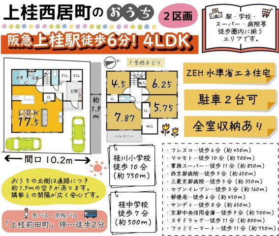 西京区上桂西居町　条件なし土地　１号地