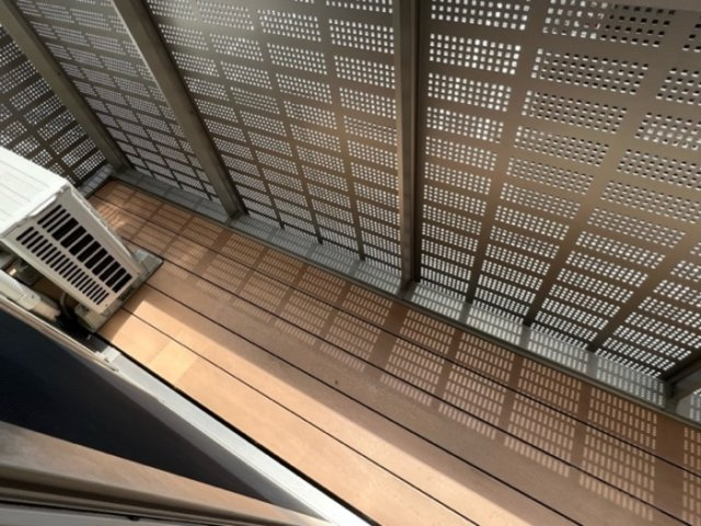 リバーパレスＤ棟のバルコニー