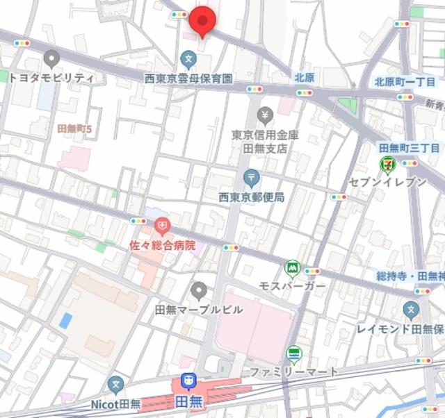 西原ＩＳハイツの地図
