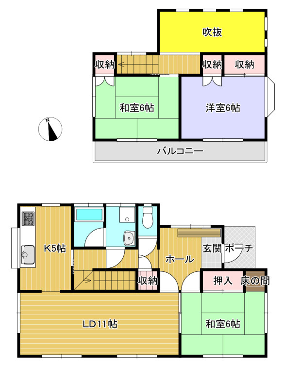 中古住宅　那珂市平野の間取り